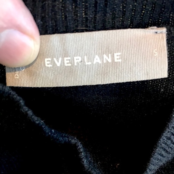 EVERLANE Wool Blend Crop Mockneck Sweater in Black EUC/sz S - Picture 12 of 13